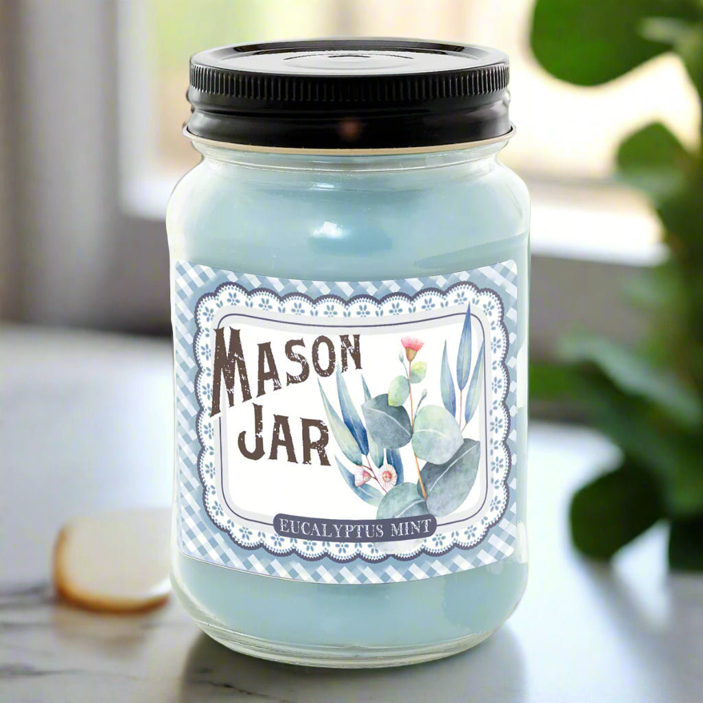 Mason Jar Candle - Eucalyptus Mint