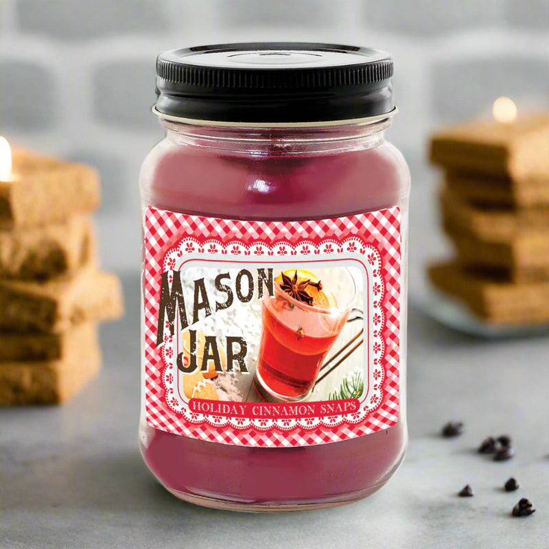 Mason Jar Candle - Holiday Cinnamon Snaps