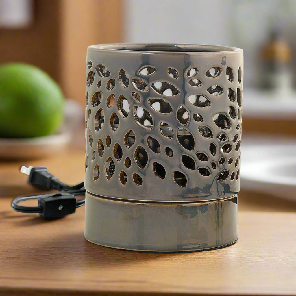 Fragrance Warmer - Pewter Leaf