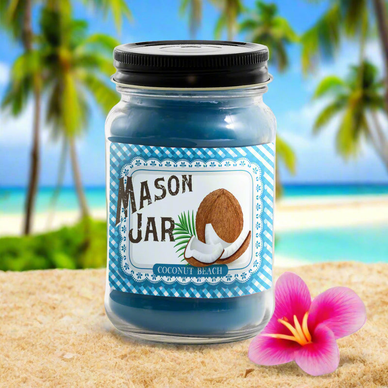 Mason Jar Candle - Coconut Beach