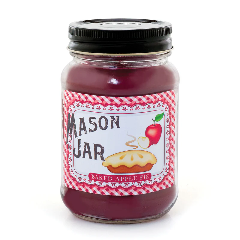 Pastel de manzana al horno de velas Mason jar