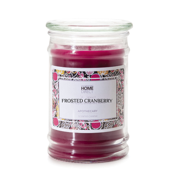 Apothecary Candle - 15 oz - Frosted Cranberry