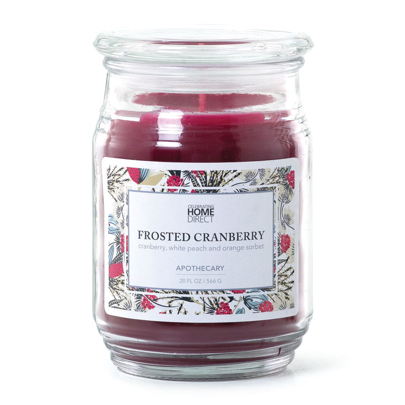 Apothecary Candle - 20 oz - Frosted Cranberry