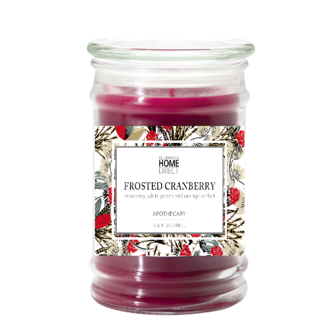 Apothecary Candle - 15 oz - Frosted Cranberry