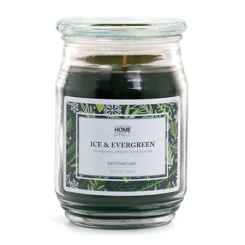 Apothecary Candle - 20 oz - Ice & Evergreen