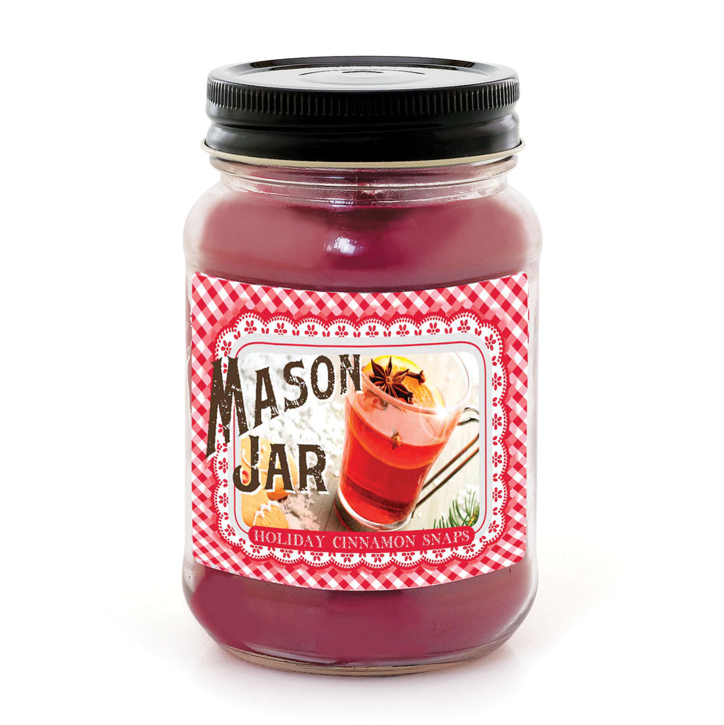 Mason Jar Candle - Holiday Cinnamon Snaps