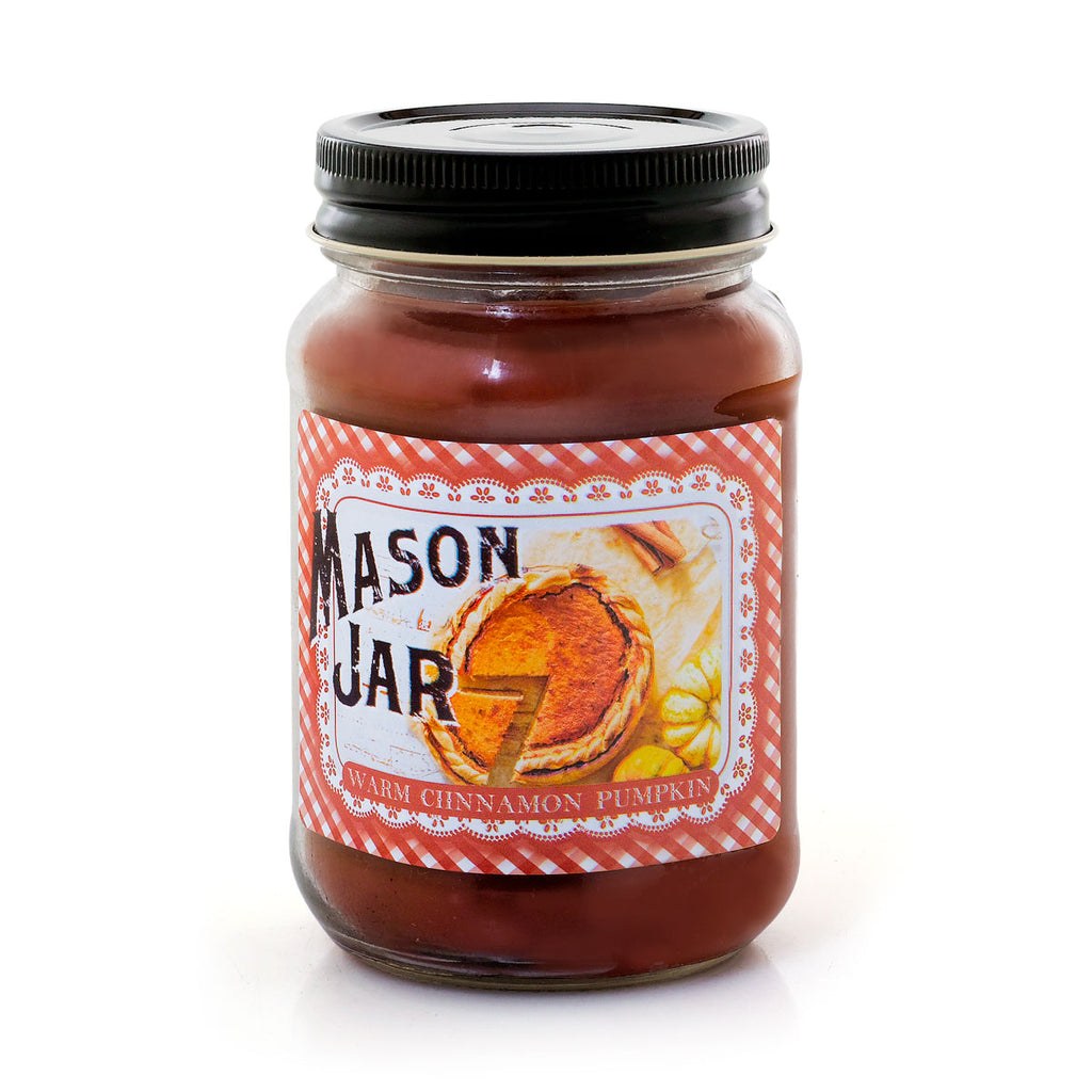 Mason Jar Candle - Warm Cinnamon Pumpkin