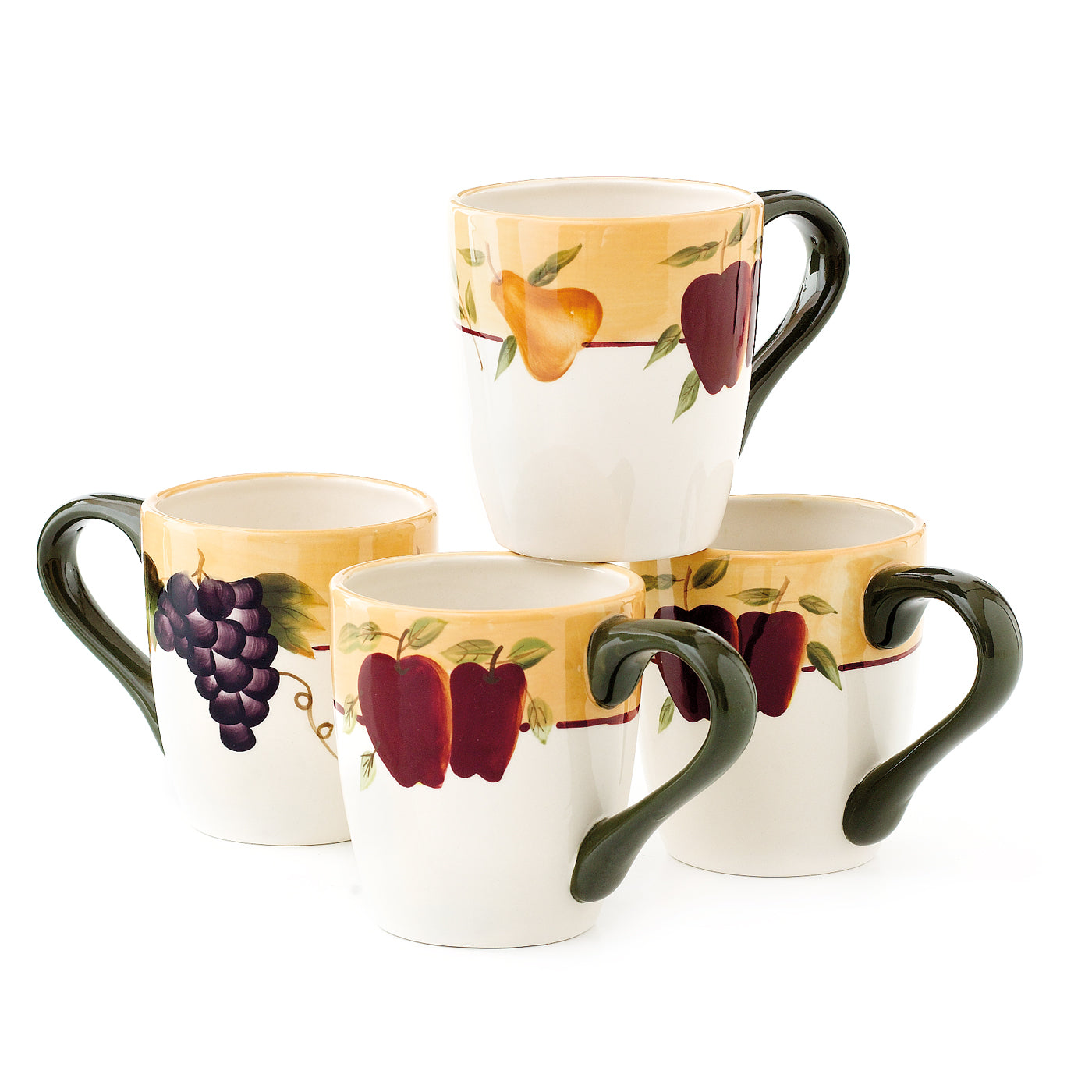 Set of 4 hand painted Cappuccino Cups